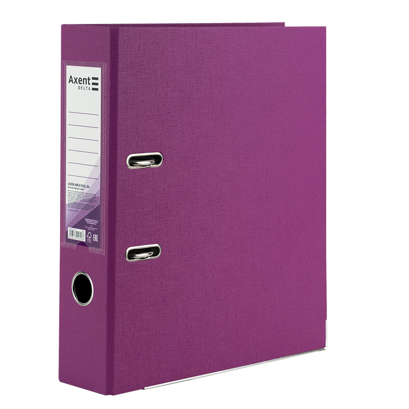 Папка-реєстратор Axent Delta D1712-26C, двостороння, A4, 75 мм, зібрана, бузкова